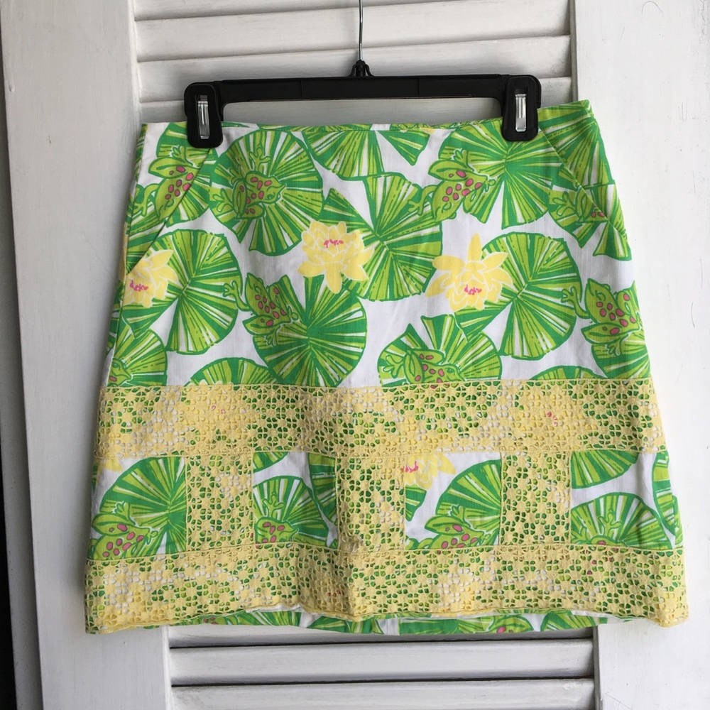 Vintage Lilly Pulitzer Skirt Fun Tropical Print